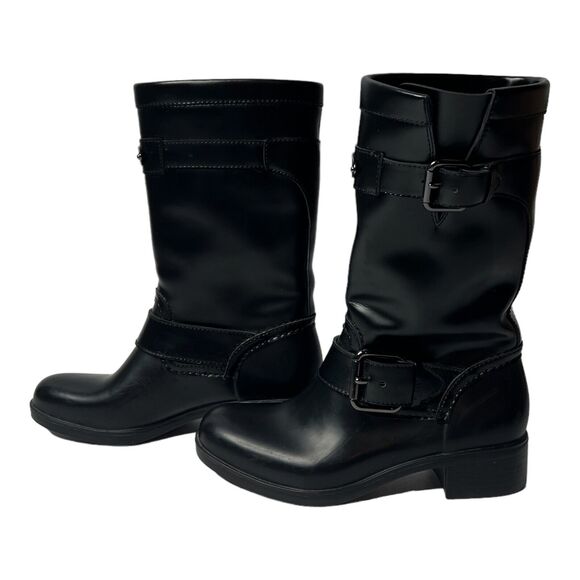Coach Zahara Women's Black Waterproof Rain Snow Boots A7965 6 B EUC! $198 - Picture 1 of 10